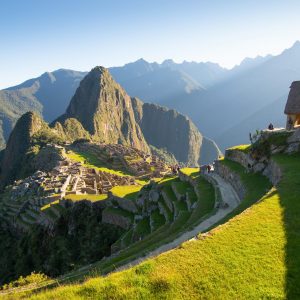 Sunrise on Machu Picchu, the lost city of inca - Peru